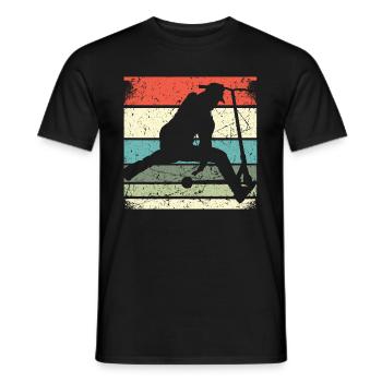 Stuntscooter Geschenk Skater Weihnachtsgeschenk - Männer T-Shirt - Schwarz - Vorne - AI Model Male 178 light (178cm)