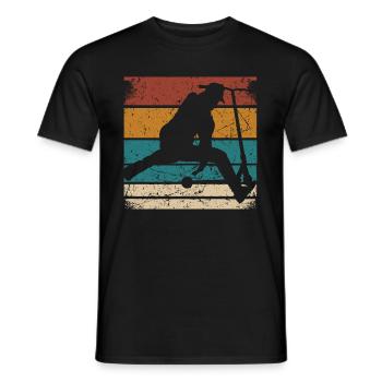 Stunt Scooter Enfants Stunt Scooter Adolescent Scooter - T-shirt homme - noir - Devant - AI Model Male 178 light (178cm)