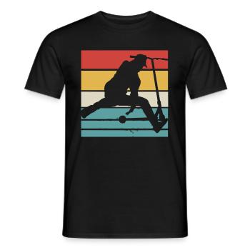 Stuntscooter Kids Stunt Scooter Kick Scooter Fun - Men's T-Shirt - black - Front - AI Model Male 178 light (178cm)