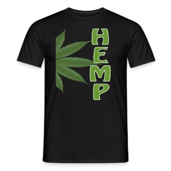 HEMP - Männer T-Shirt - Schwarz - Vorne - AI Model Male 178 light (178cm)