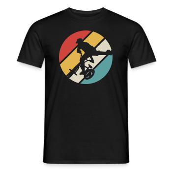 BMX Tshirt Kids Bike Retro Vintage Descente - T-shirt homme - noir - Devant - AI Model Male 178 light (178cm)