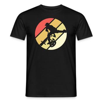BMX Kids Shirt Cyclisme Vintage Rétro - T-shirt homme - noir - Devant - AI Model Male 178 light (178cm)