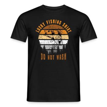 Pêcheur Pêcheur Pêche Canne à pêche Pêche Pêcheur - T-shirt homme - noir - Devant - AI Model Male 178 light (178cm)