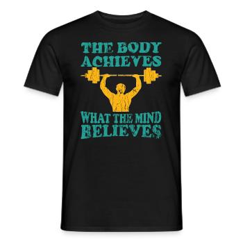 Musculation Force Strong Fitness Power Triathlon - T-shirt homme - noir - Devant - AI Model Male 178 light (178cm)