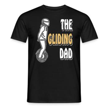 MANN EINRAD THE GLIDING DAD - Männer T-Shirt - Schwarz - Vorne - AI Model Male 178 light (178cm)