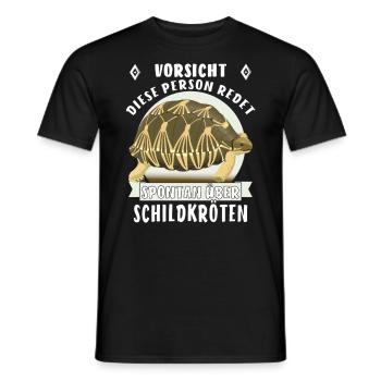 VORSICHT DIESE PERSON REDET SPONTAN ÜBER SCHIL - Männer T-Shirt - Schwarz - Vorne - AI Model Male 178 light (178cm)