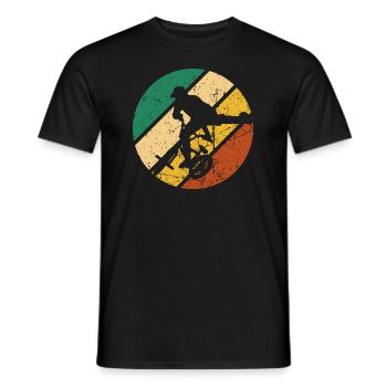 BMX Shirt Cyclisme Descente Vintage Rétro - T-shirt homme - noir - Devant - AI Model Male 178 light (178cm)