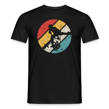 BMX Shirt Cyclisme Descente Vintage Rétro - T-shirt homme - noir - Devant - AI Model Male 178 light (178cm)