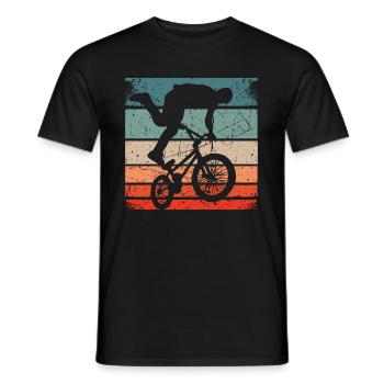 BMX Shirt Cyclisme Descente Vintage Rétro - T-shirt homme - noir - Devant - AI Model Male 178 light (178cm)