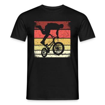 BMX Shirt Cyclisme Descente Vintage Rétro - T-shirt homme - noir - Devant - AI Model Male 178 light (178cm)