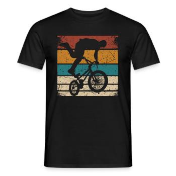 BMX Shirt Cyclisme Descente Vintage Rétro - T-shirt homme - noir - Devant - AI Model Male 178 light (178cm)