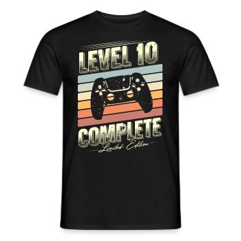 10th Birthday Level 10 Complete Limited Edition - Men's T-Shirt - black - Front - AI Model Male 178 light (178cm)