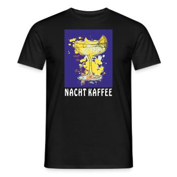 COCKTAIL NACHT KAFFEE - Männer T-Shirt - Schwarz - Vorne - AI Model Male 178 light (178cm)