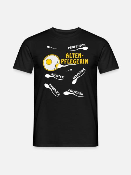 ALTENPFLEGERIN - Männer T-Shirt - Schwarz