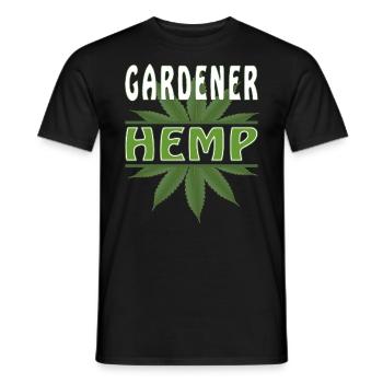 GARDENER HEMP - Männer T-Shirt - Schwarz - Vorne - AI Model Male 178 light (178cm)