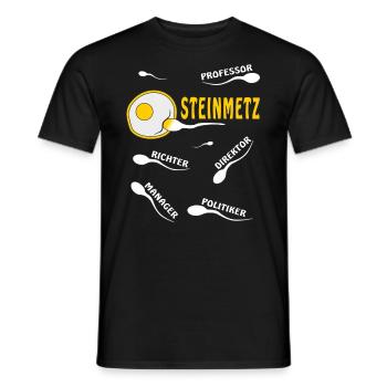 STEINMETZ - Männer T-Shirt - Schwarz - Vorne - AI Model Male 178 light (178cm)