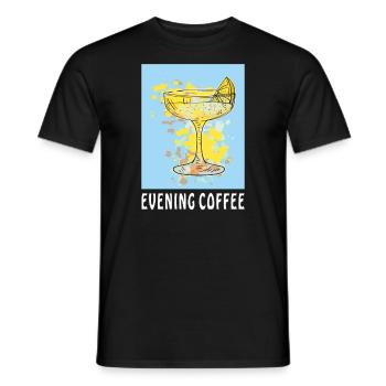 COCKTAIL CAFÉ DU SOIR - T-shirt homme - noir - Devant - AI Model Male 178 light (178cm)
