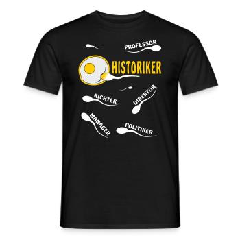 HISTORIKER - Männer T-Shirt - Schwarz - Vorne - AI Model Male 178 light (178cm)