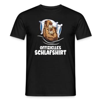 Erdmännchen Schlafshirt Schlafoutfit Nachthemd - Männer T-Shirt - Schwarz - Vorne - AI Model Male 178 light (178cm)