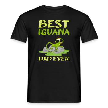 Bester Leguan Vater aller Zeiten Eidechse Haustier Vatertag - Männer T-Shirt - Schwarz - Vorne - AI Model Male 178 light (178cm)