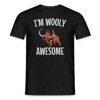Je suis Laineux Awesome Longues Défenses Laineux Animaux Laineux - T-shirt homme - noir - Devant - AI Model Male 178 light (178cm)