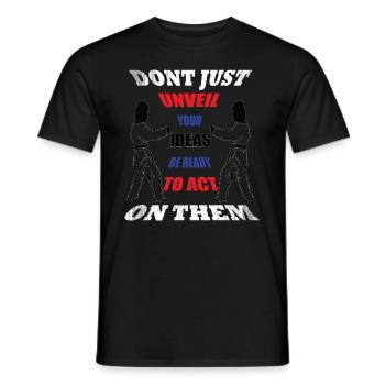 Selbstverteidigung Kampfsport Karate Schwarzgurt - Männer T-Shirt - Schwarz - Vorne - AI Model Male 178 light (178cm)