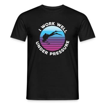 Schwimmer Schwimmen 50 Meter Bahn Brustschwimmen - Männer T-Shirt - Schwarz - Vorne - AI Model Male 178 light (178cm)