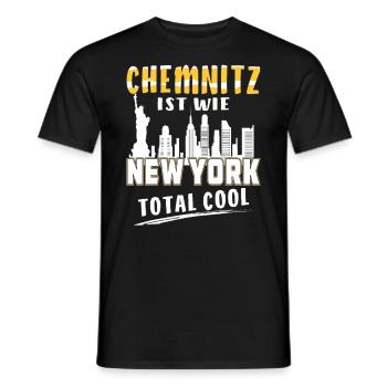 CHEMNITZ IST WIE NEW YORK - Männer T-Shirt - Schwarz - Vorne - AI Model Male 178 light (178cm)