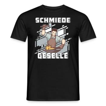 SCHMIEDE GESELLE - Männer T-Shirt - Schwarz - Vorne - AI Model Male 178 light (178cm)