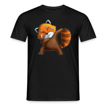 Roter Panda macht Dab Red Pandas Pandabär Kostüm - Männer T-Shirt - Schwarz - Vorne - AI Model Male 178 light (178cm)