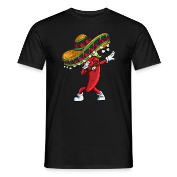 Jalapeño Dab Dabbing Sombrero Mexico Design Kids - Männer T-Shirt - Schwarz - Vorne - AI Model Male 178 light (178cm)