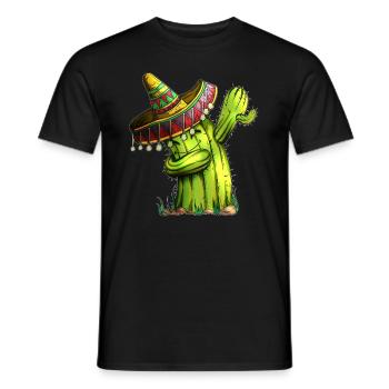 Vacances Mexique Cinco de Mayo Cactus Costume Dab - T-shirt homme - noir - Devant - AI Model Male 178 light (178cm)