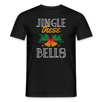 Jingle diese Glocken Weihnachtsmann Frohe Feiertage - Männer T-Shirt - Schwarz - Vorne - AI Model Male 178 light (178cm)