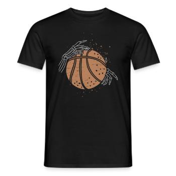 Skeleton Hand Basketball Skelatal Bones Spooky - T-shirt homme - noir - Devant - AI Model Male 178 light (178cm)
