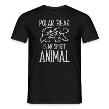 L’ours polaire est mon animal faune ourson - T-shirt homme - noir - Devant - AI Model Male 178 light (178cm)