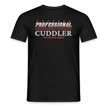 Câlin professionnel demander un échantillon gratuit - T-shirt homme - noir - Devant - AI Model Male 178 light (178cm)