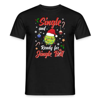 Fun Beachball Costume Single and ready for Jingle - Männer T-Shirt - Schwarz - Vorne - AI Model Male 178 light (178cm)