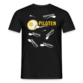 PILOTES - T-shirt homme - noir - Devant - AI Model Male 178 light (178cm)