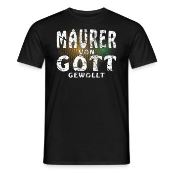 MAURER VON GOTT GEWOLLT - Männer T-Shirt - Schwarz - Vorne - AI Model Male 178 light (178cm)