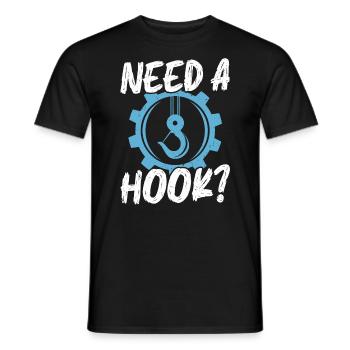 Brauche Einen Haken - Abschleppwagenfahrer - Männer T-Shirt - Schwarz - Vorne - AI Model Male 178 light (178cm)