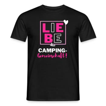 Tolle Camping-Gemeinschaft! - Männer T-Shirt - Schwarz - Vorne - AI Model Male 178 light (178cm)