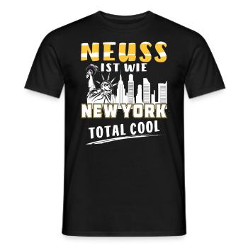 NEUSS IST WIE NEW YORK - Männer T-Shirt - Schwarz - Vorne - AI Model Male 178 light (178cm)