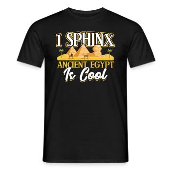 I Sphinx Ancient Egypt Is Cool - Egyptologist - Men's T-Shirt - black - Front - AI Model Male 178 light (178cm)