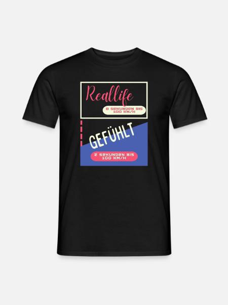 2 Sekunden bis 100 km/h - Männer T-Shirt - Schwarz