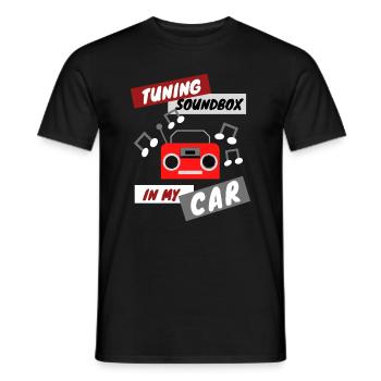 Tuning the resonating body in my car - Men's T-Shirt - black - Front - AI Model Male 178 light (178cm)
