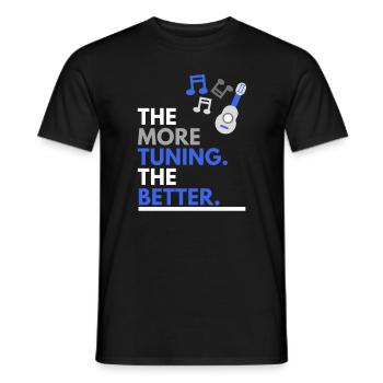 the more tuning, the better - Men's T-Shirt - black - Front - AI Model Male 178 light (178cm)