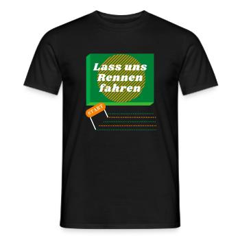 Lass uns Rennen fahren - Männer T-Shirt - Schwarz - Vorne - AI Model Male 178 light (178cm)