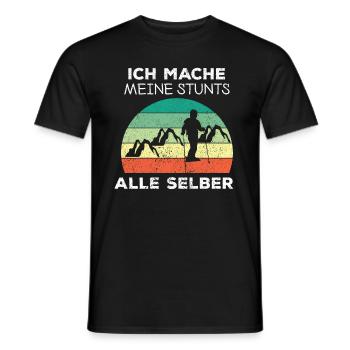 Ski Sking Snowboard Wintersport Skifahrer - Männer T-Shirt - Schwarz - Vorne - AI Model Male 178 light (178cm)