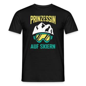 Ski Sking Snowboard Wintersport Skifahrer - Männer T-Shirt - Schwarz - Vorne - AI Model Male 178 light (178cm)