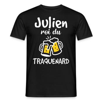 Julien Roi Du Traquenard - Humour De Julien - T-shirt homme - noir - Devant - AI Model Male 178 light (178cm)